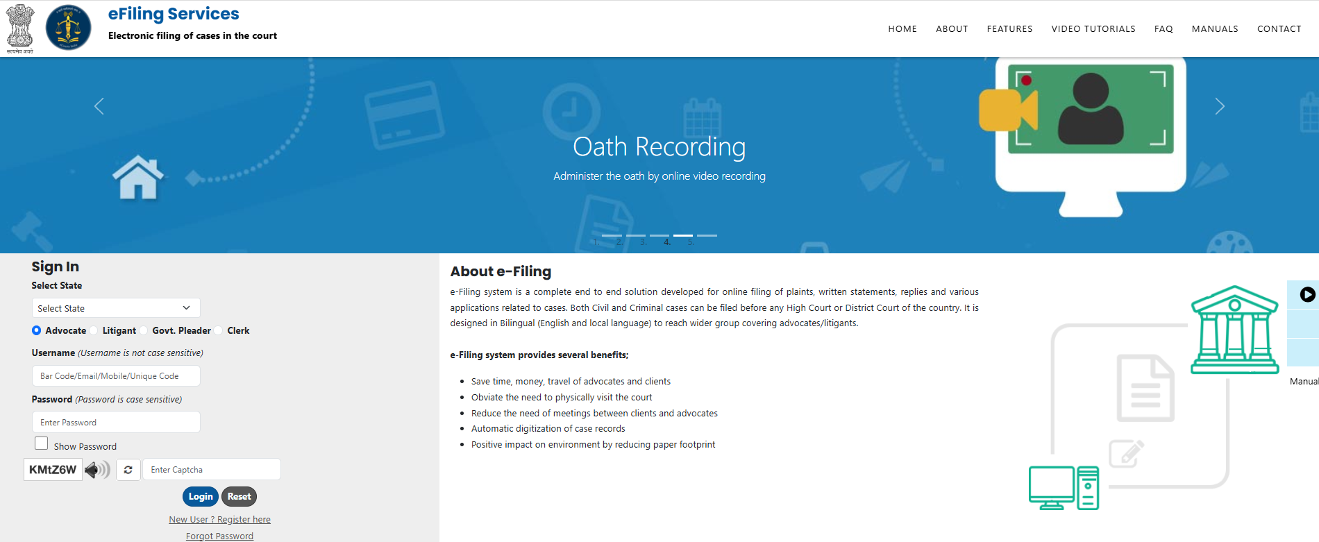 HOW TO FILE CASE IN ECOURT FILING