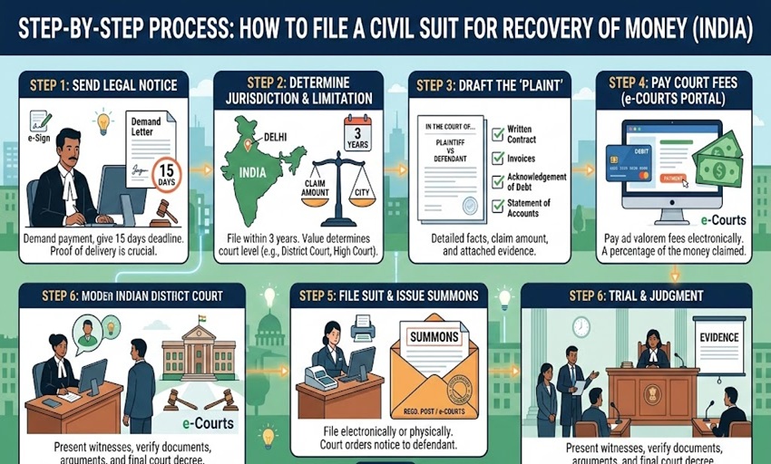 How to file Civil Suit for Recovery of Money