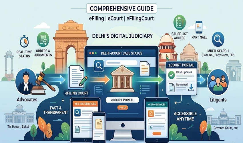 Delhi eCourt Case Status Portal Complete Guide for eFiling eCourt & eFilingCourt Users