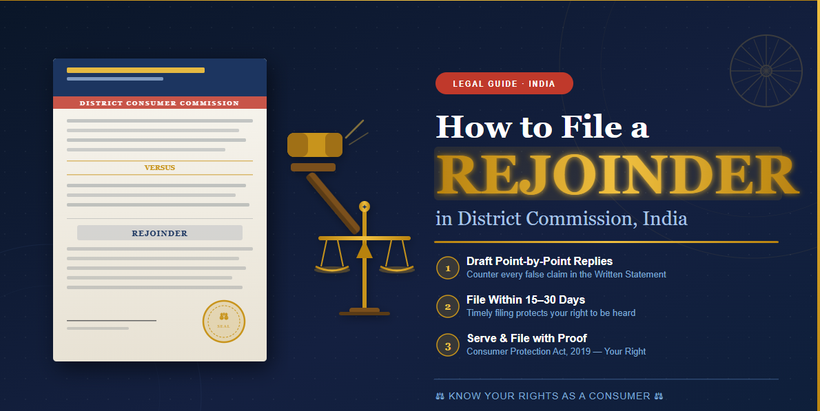 How to File a Rejoinder in District Commission in India